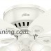 Hunter 42" Flush Mount Traditional Ceiling Fan with Snow White Swirled Marble Three-Light Fitter (Certified Refurbished) - B073VT5CLP